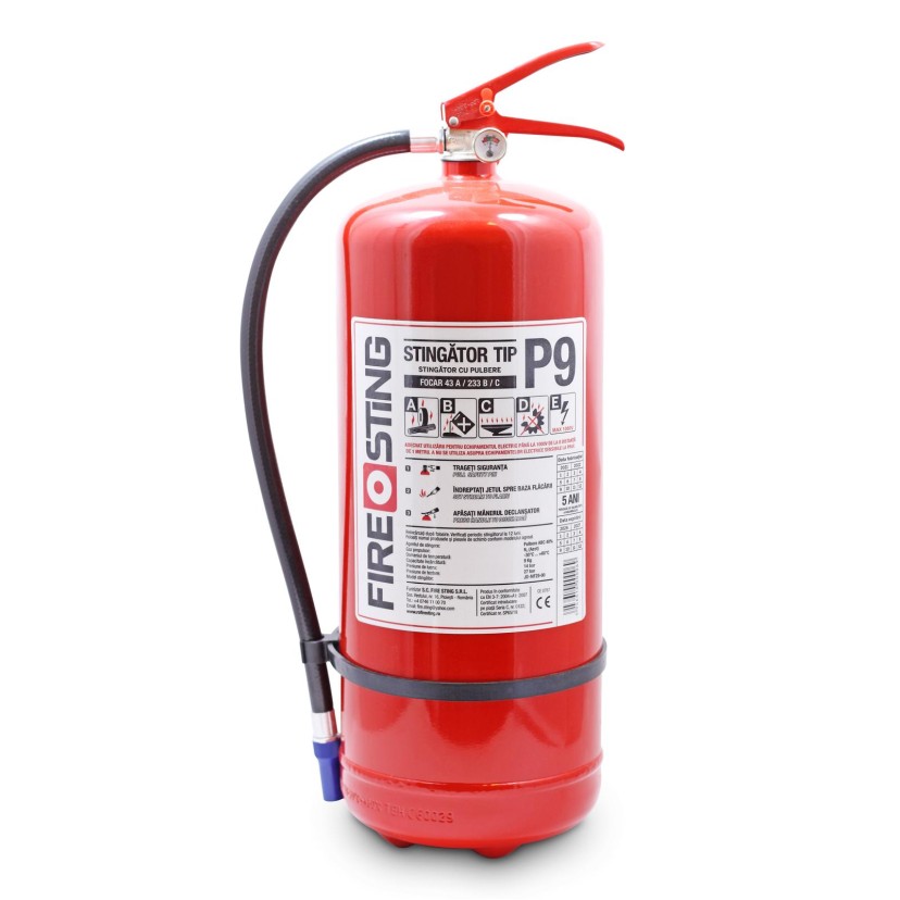 Stingator cu pulbere presurizat TIP P9D Stingator cu pulbere presurizat TIP P9D