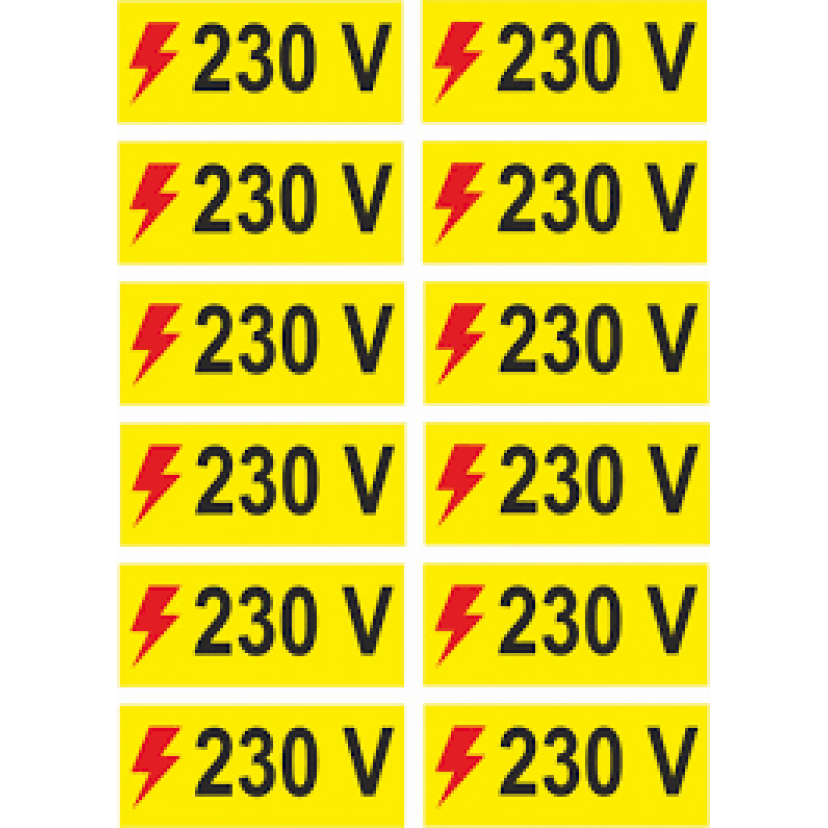 Autocolant priza 230V-400V
