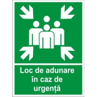 Indicator verde pentru loc de adunare